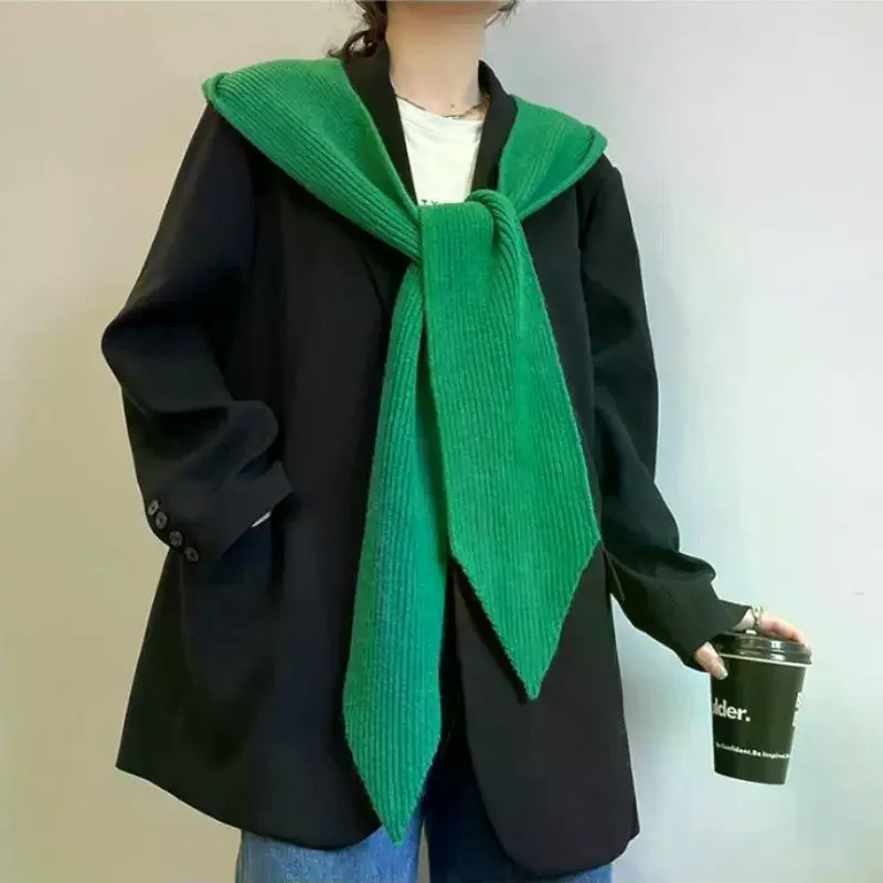 

Женский комплект: шапка-балаклава, корейская шапка-бини с шарфом-шалью, утеплитель для шеи, аксессуары для имитации воротника