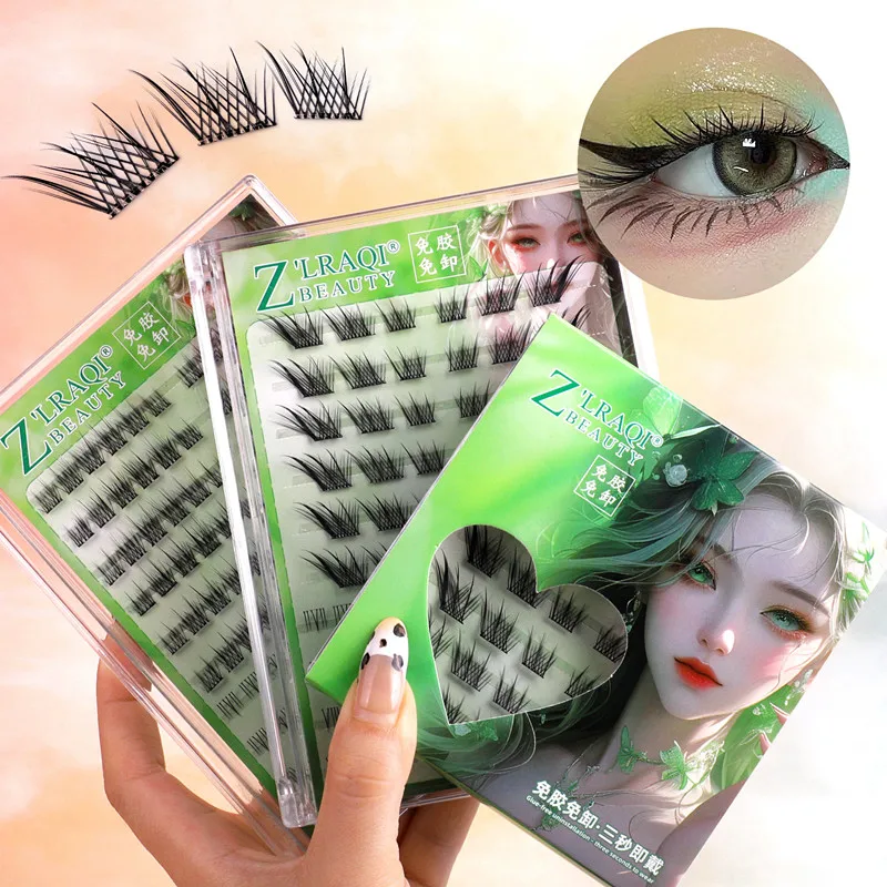 

No Need Glue Self-adhesive False Eyelashes Sunflower Lower Lashes Reusable Thick Lashes Extension DIY Manga Eye Easy Application