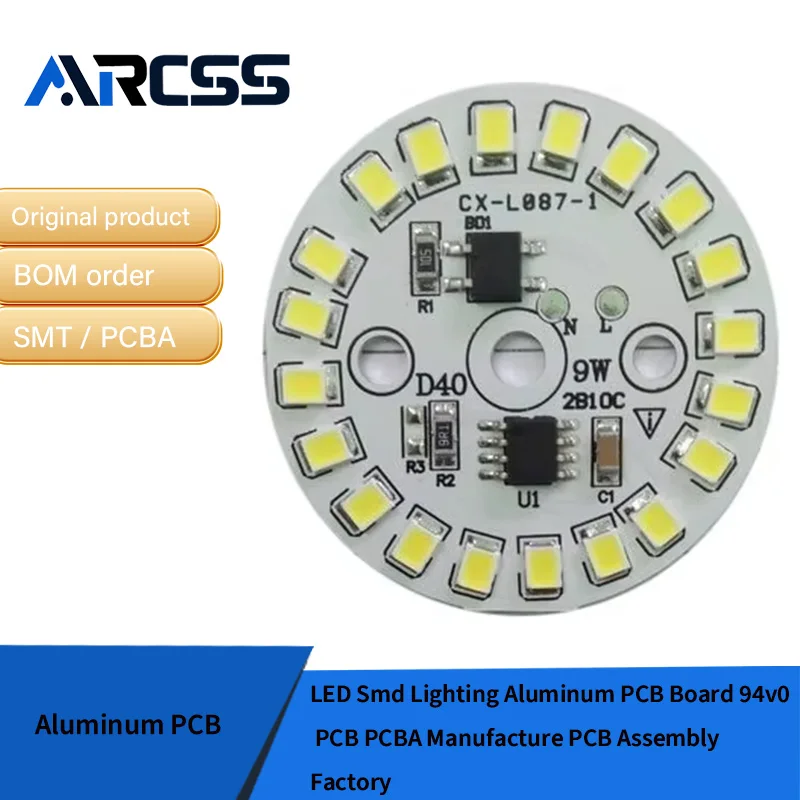 LED Smd Lighting Aluminum PCB Board 94v0  PCB PCBA Manufacture PCB Assembly Factory