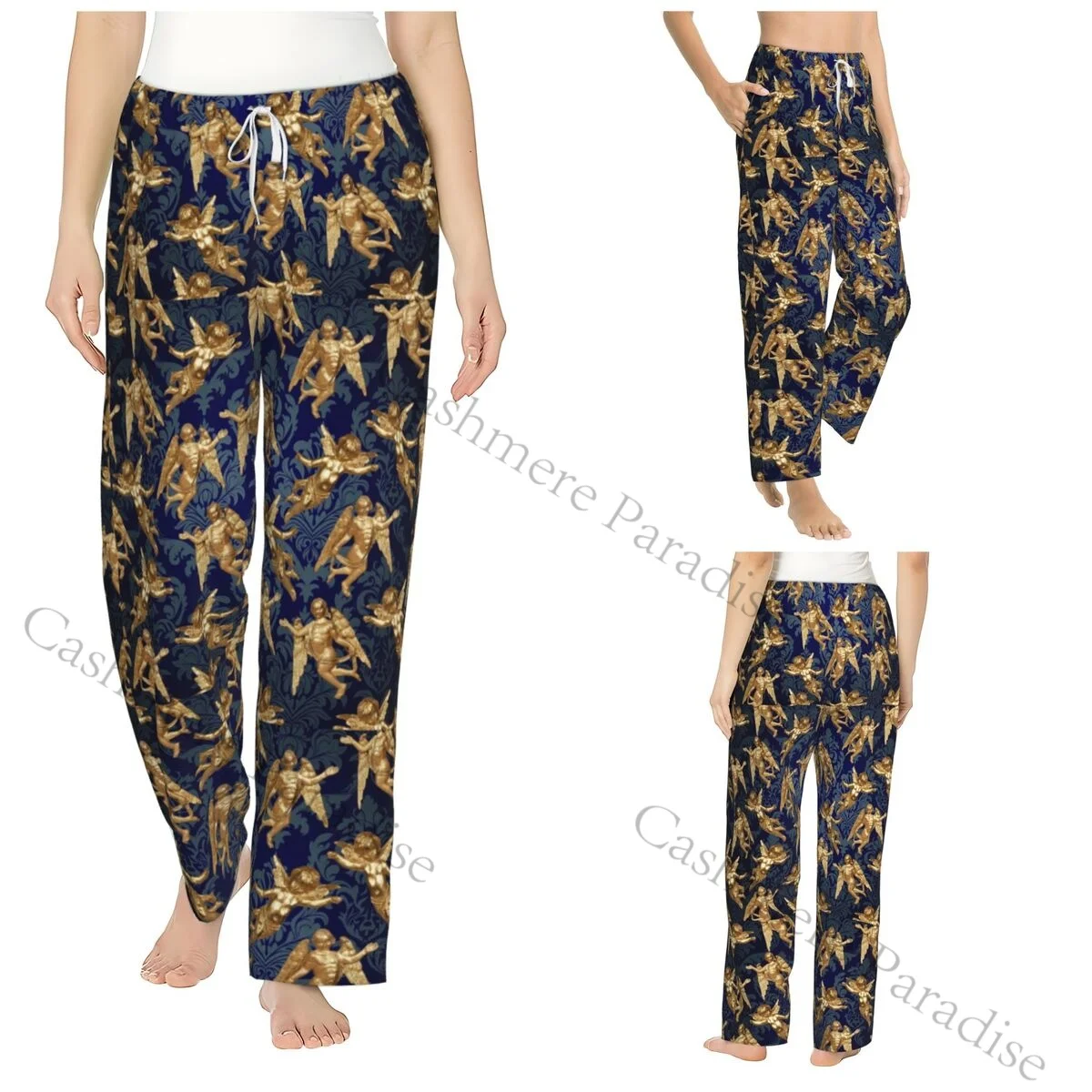 

Angel Women Sleep Pants Warm Flannel Lounge Pants for Winter Nights
