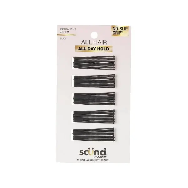 Bobby Pins & Hair Pins 45 Count Metal Black