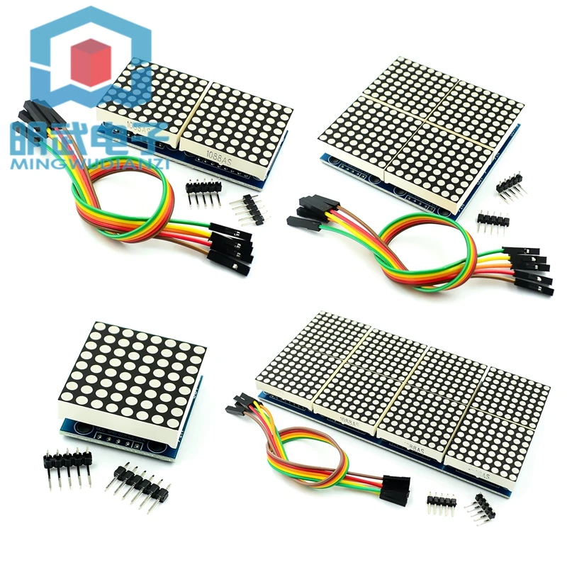 1/2/4/8 Bit MAX7219 Dot Matrix Module Control Module MCU Control And Drive LED Display Module