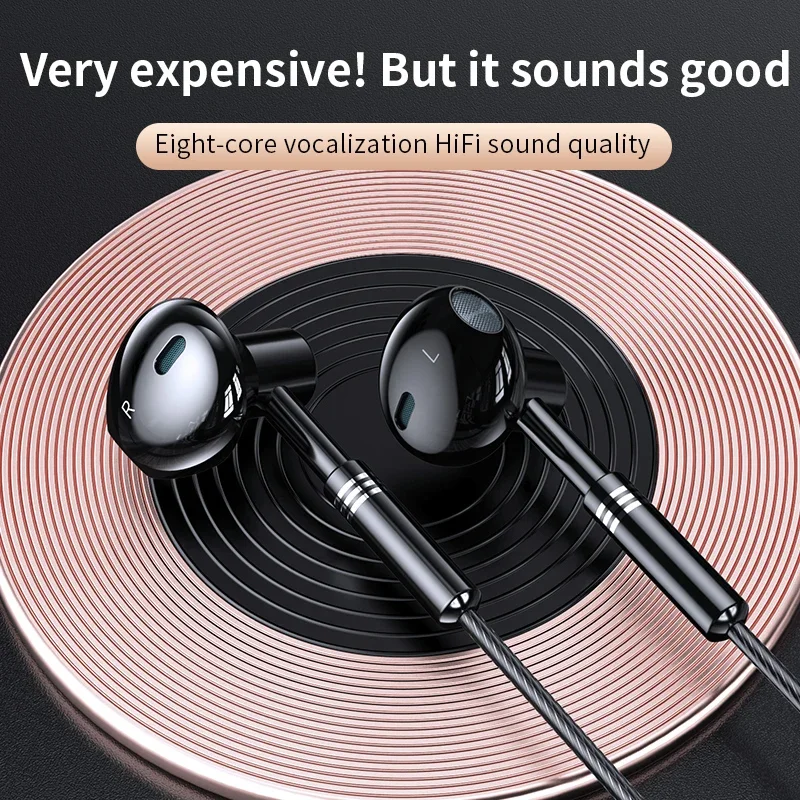 X10 Wired Earphone with Microphone HiFi Music Monitor Bass Headphones Noise Cancelling Headset For Sport Gaming Earbuds