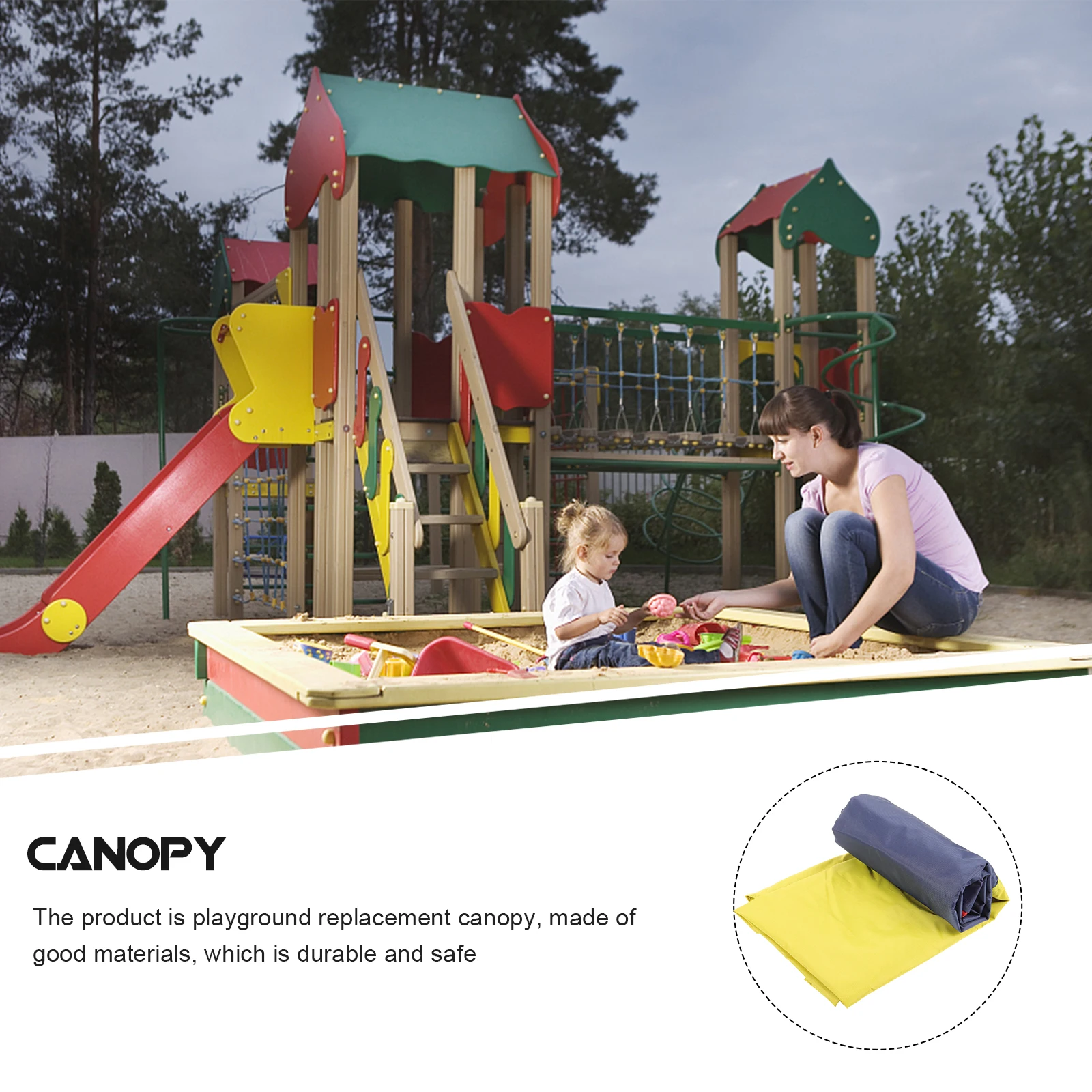 Waterproof Sunshade Playground Canopy 132x226cm Red Playground Swing Dust Rain Protection Outdoor Furniture