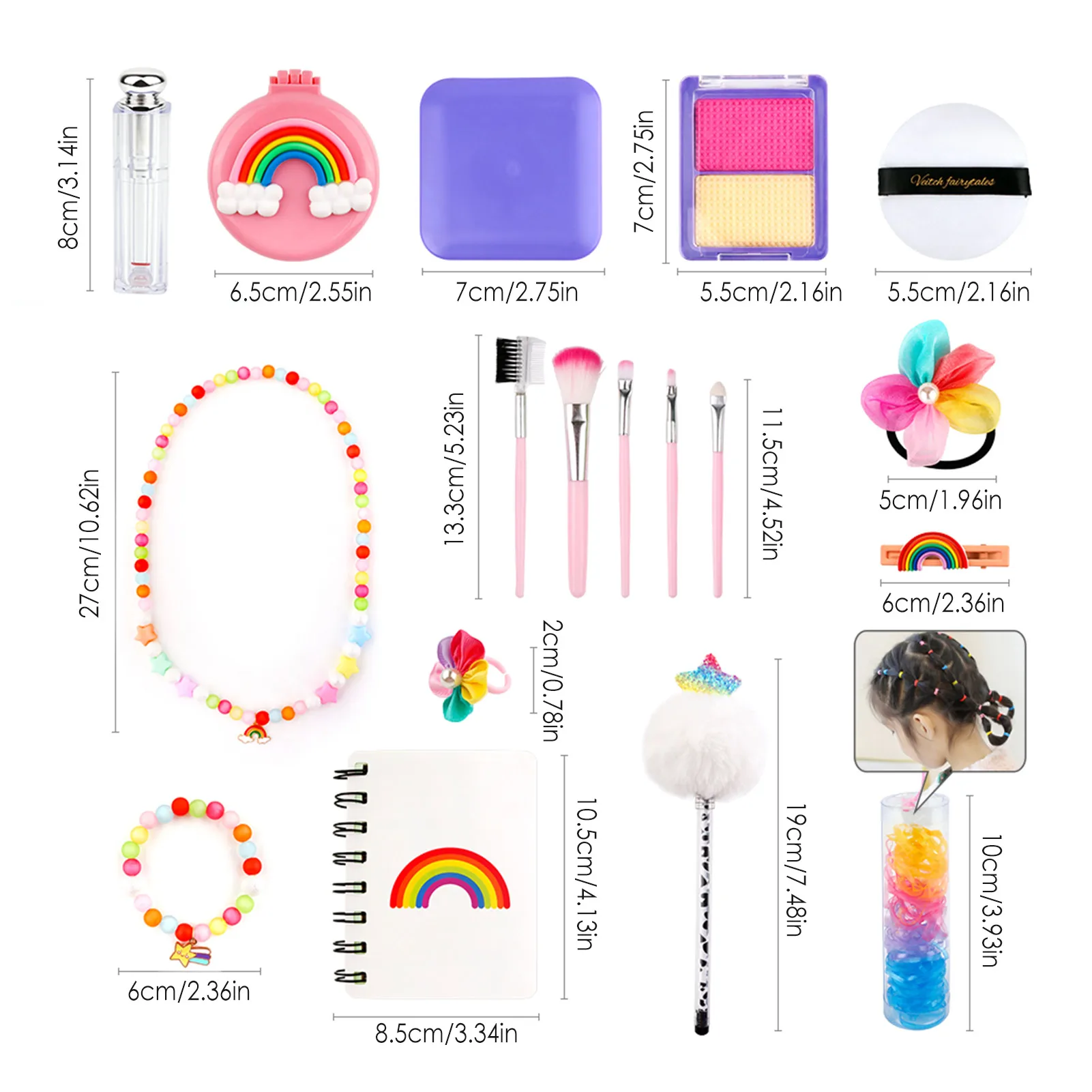 Ensemble de cosmétiques de mode pour enfants, jouets de maquillage sûrs pour enfants, jeu de simulation de beauté de princesse pour filles