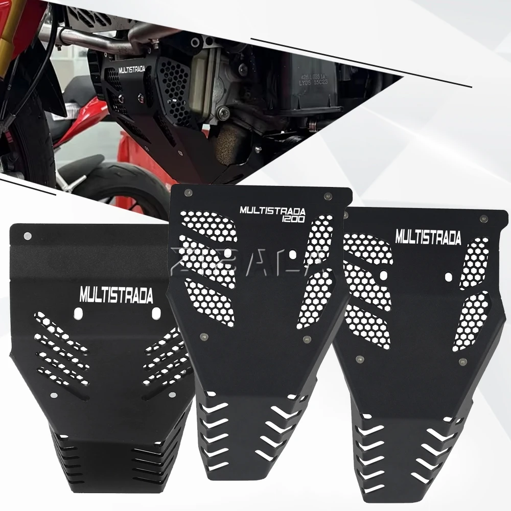 

Аксессуары для мотоциклов Ducati Multistrada 1200, 1260 S, D, Air, Pikes Peak, Grand Tour: защита двигателя, защитный кожух двигателя, защитная крышка.