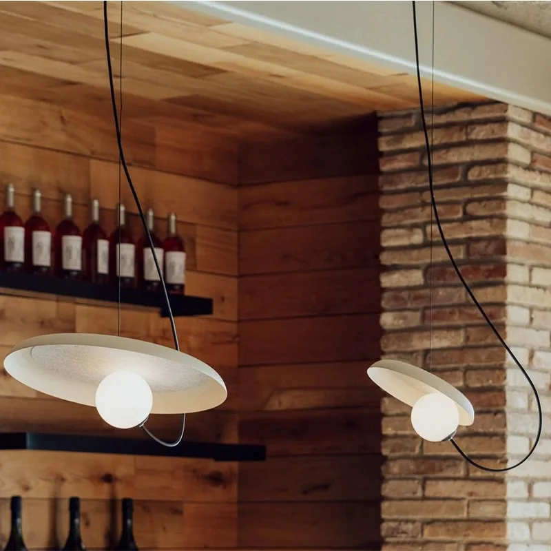 Nordic Minimalistischen Anhänger Lampe Wohnzimmer Bar Zähler Suspension Licht Schlafzimmer Nacht Droplight Eisen Eingestellt Overhead Licht