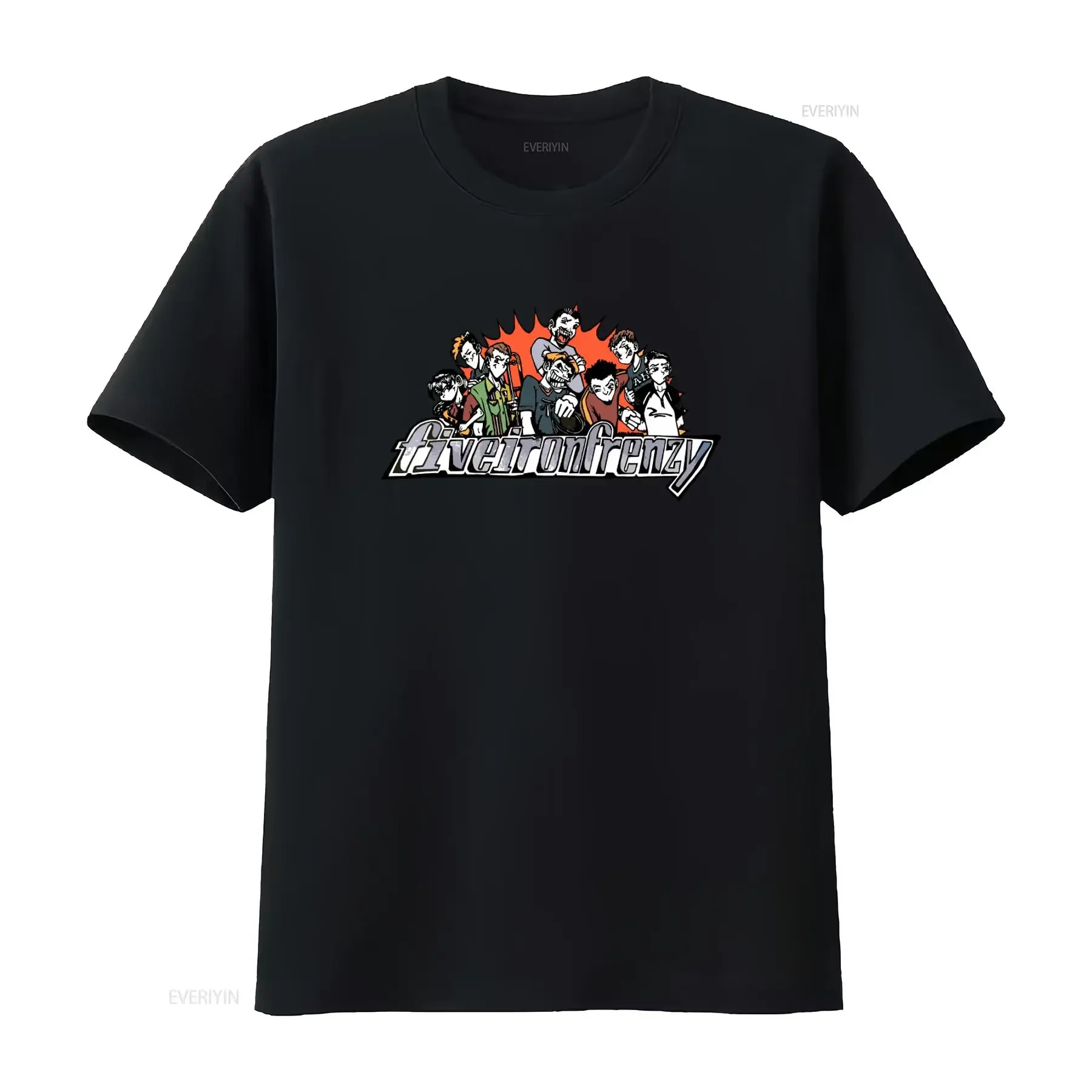 Vintage 00s Five Iron Frenzy Ska Punk Rock Band T Shirt for Men vintage Washed designer clothes Comfortable
