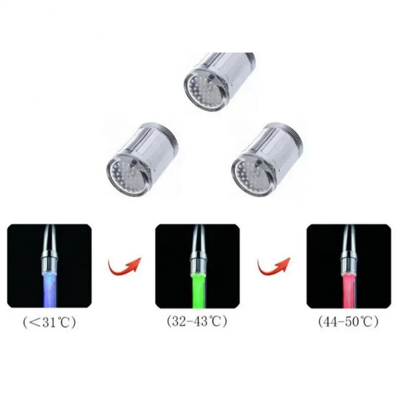 Kitchen Bathroom Accessories Color Changing Waterfall Glow Multi-purpose Bright Modern Design Energy-saving Universal Adapter