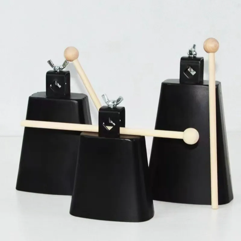 Metal Cowbells 4/5/6/7/8/9 Inch Cow Bell Meditation Sound Healing Bells Professional Cow Bell Drums Percussion Instruments