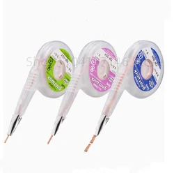 Original Goot Lead-free RoHS MSDS Anti-Hot Desoldering Wick BGA Braid Copper Wire Solder Remover 1.5mm 2mm 2.5mm Width
