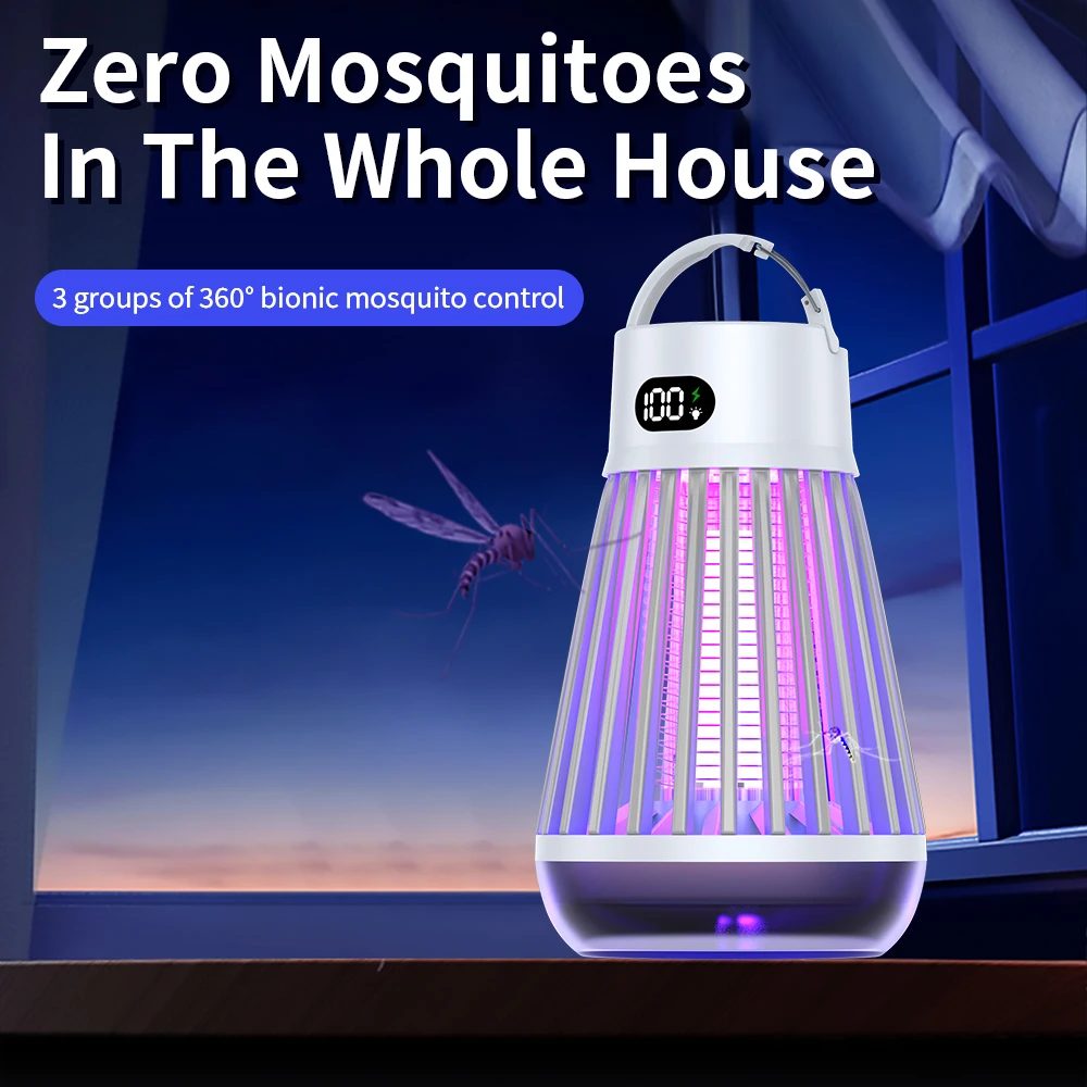 

Портативная уличная лампа от комаров, водонепроницаемая лампа от насекомых для спальни, дома, лампа от мух, удобная уличная лампа для борьбы с вредителями