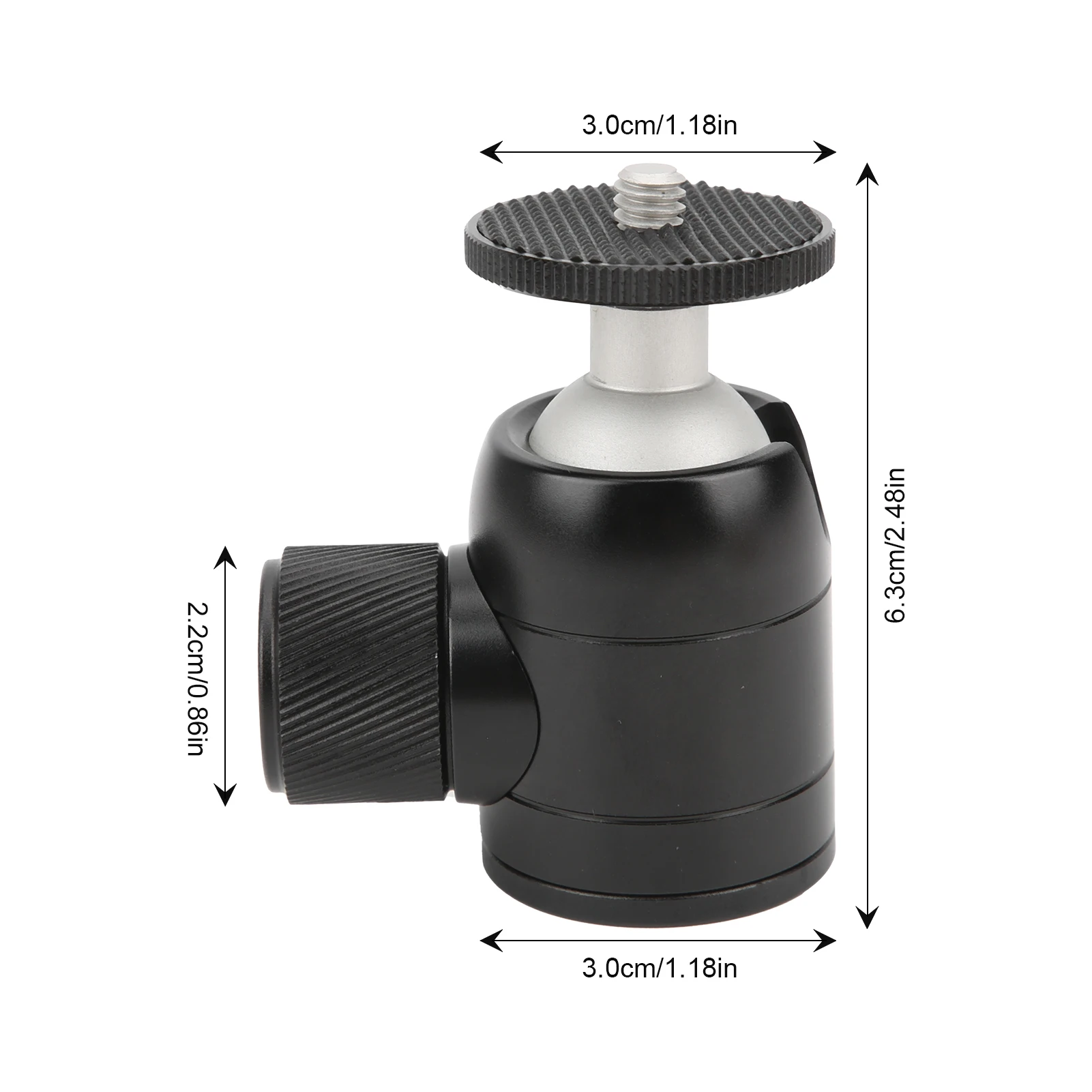 Aluminum Alloy Mini Ball Head VT-30 Tripod SLR Camera Accessories 360 Degrees Rotation Universal Metal Small Head