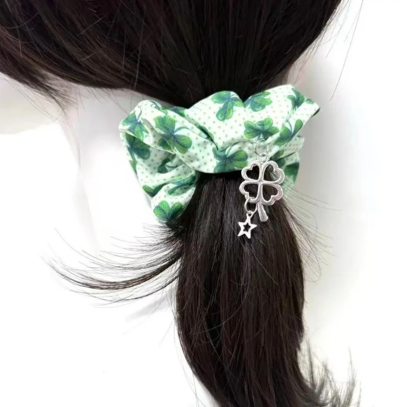 Ancient Green Clover Headband Sweet Girl Cute Hair Accessories Y2K Millennium Original Style Dress Lolita Jk Student Headband