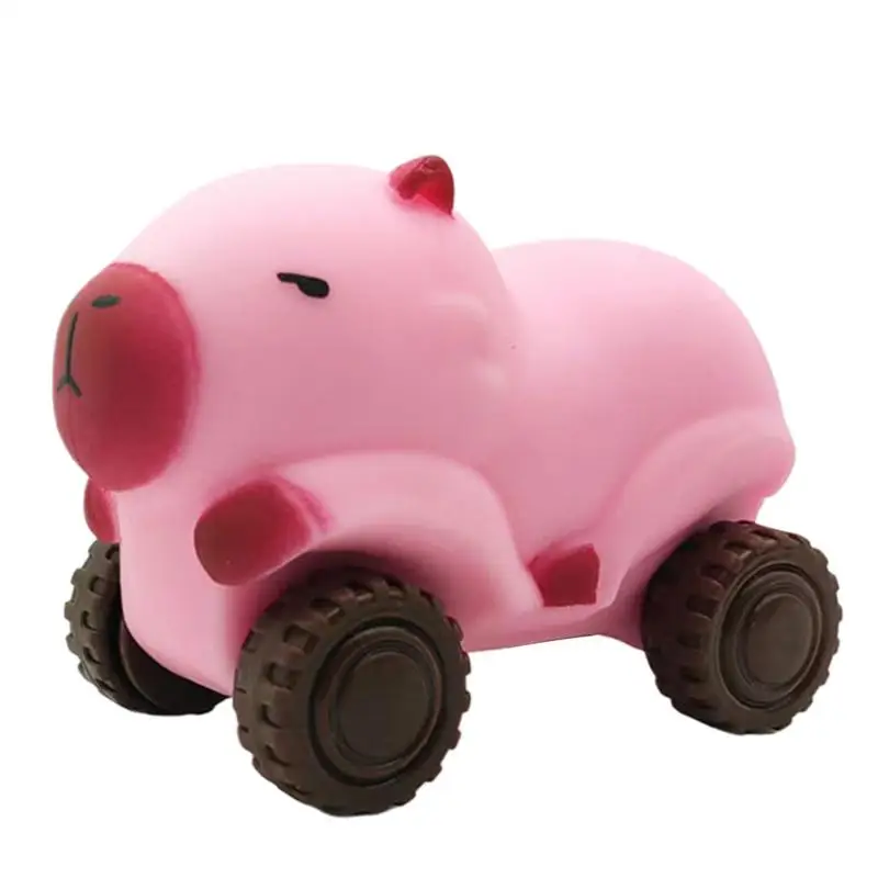 Capivara carro pitada brinquedo capivara mão relaxar brinquedo com rodas criativo portátil ventilação brinquedos aconchegante engraçado pitada brinquedo para crianças adultos