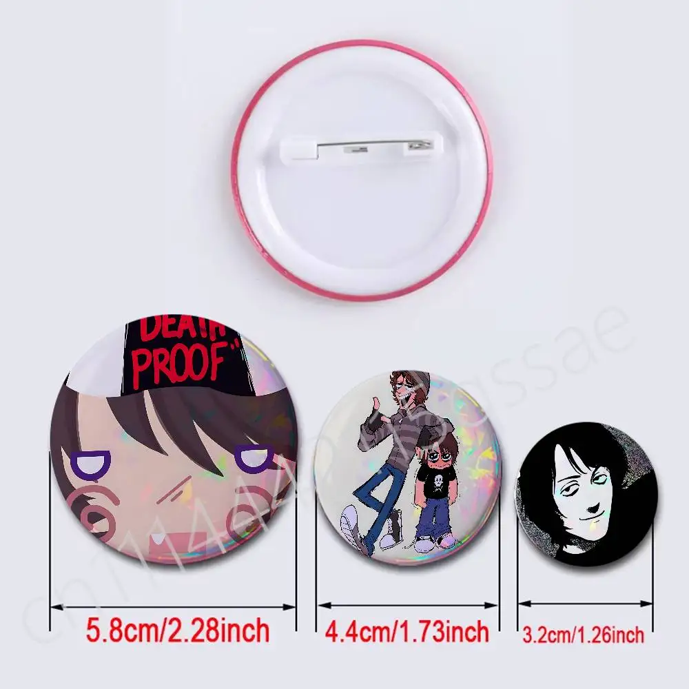 HABIT E-EverymanHYBRID E-EMH 75mm Button Pins Handmade Brooches for Clothes Backpack Decoration Cartoon Badge