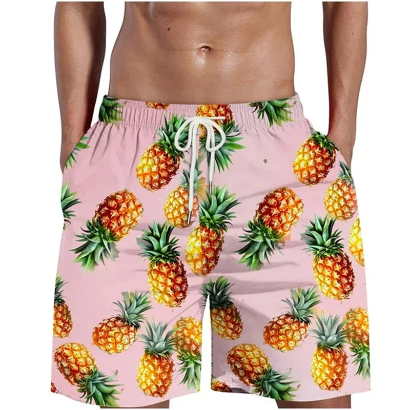 

Funny Fruits 3D Print Beach Shorts Men's Casual Fashion Board Shorts Male Swimming Trunks Kids Short Pants Man Swimsuit Clothing