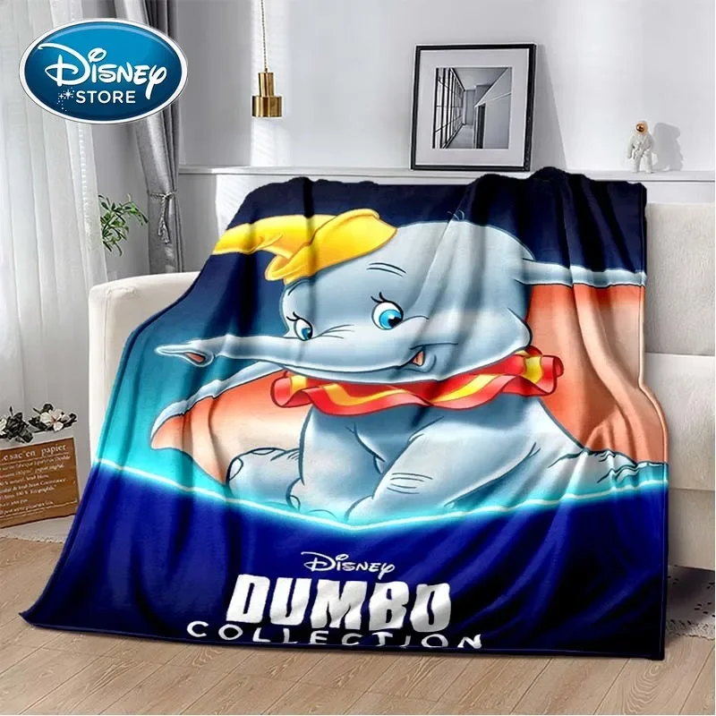 Cartoon Disney Dumbo Soft Plush Blanket,Flannel Blanket Throw Blanket for Living Room Bedroom Bed Sofa Picnic Cover