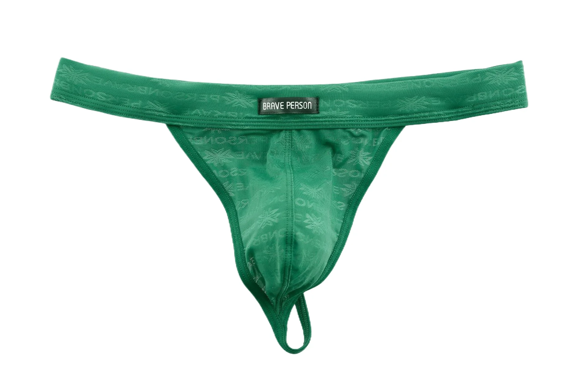 

Ice Silk Bulge Thong for Men Sexy U Convex Pouch Underwear Gay Erotic Low Waist Underwear Jacquard Mesh Open Buttocks Underpants