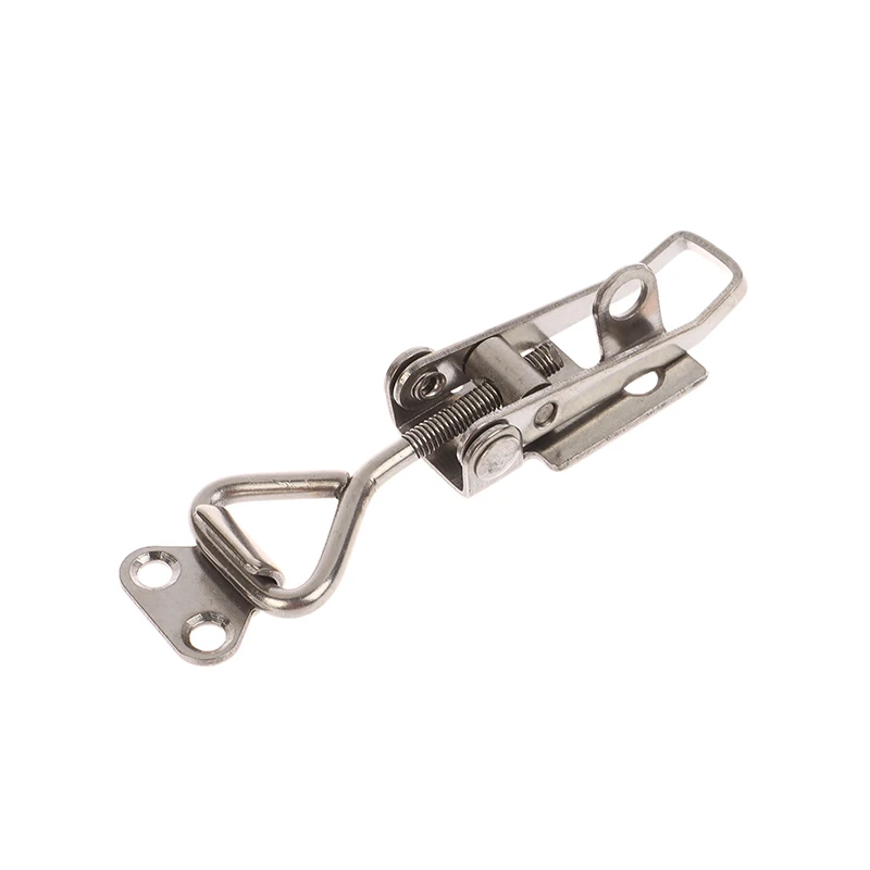 1pcs Locker SUS 304 Stainless Steel Adjustable Locking Spring Loaded Toggle Case Box Chest Trunk Latch Catches Hasp Durable