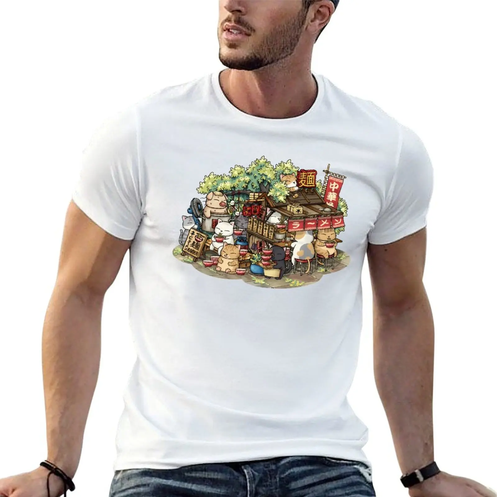 

t Stall shirt heavy graphic T-Shirt Chubby Cats t Ramen man man shirts for cotton