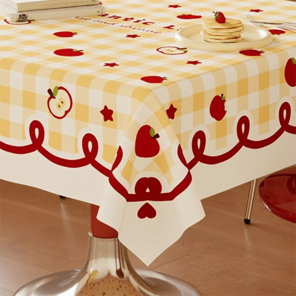 

Stain Resistant Dopamine Tablecloth Washable Heat-Insulating Square Table Tablecloth Oil Resistant Plastic Waterproof Tablecloth