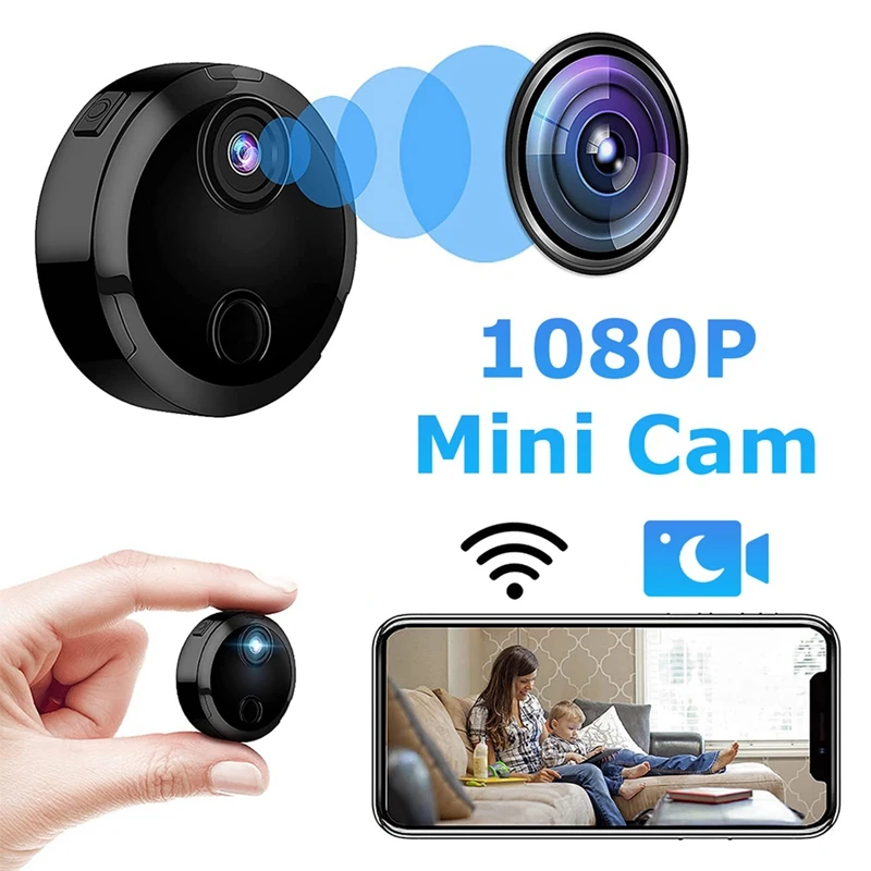 أمن منزلي IP لاسلكي صغير واي فاي ، DVR رؤية ليلية عالية الدقة ، P