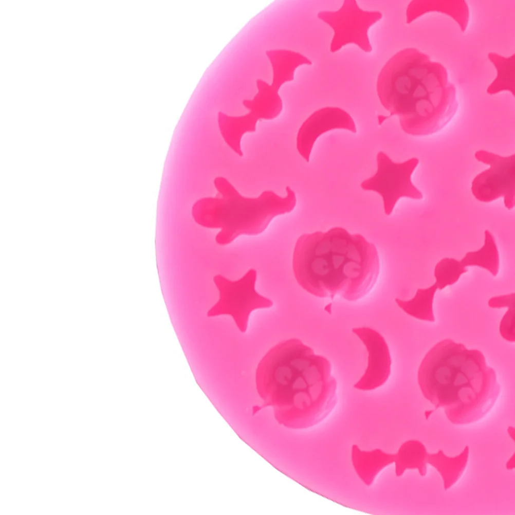 

2Pcs Halloween Cake Molds Nonstick Silicone Baking Molds Pumpkin Star Moon Bat Patterns Pink DIY Baking Kitchen Tools