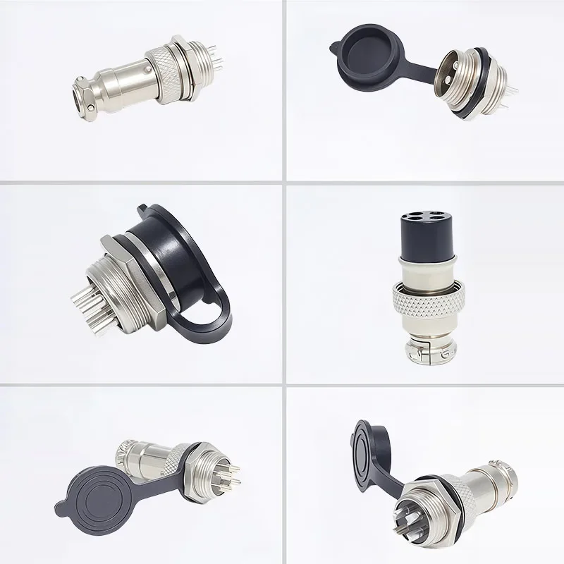 GX12 GX16 GX20 항공 플러그 소켓 먼지 커버 방수 커버 금속 플라스틱 스레드 보호 커버