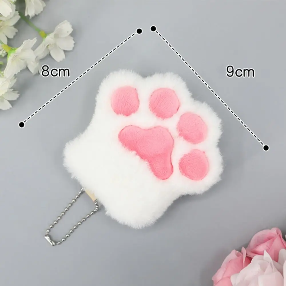 Cute Stuffed Realistic Claw Keychain Cat Paw Kawaii Plush Doll Pendant Hanging Soft Backpack Ornaments Girls