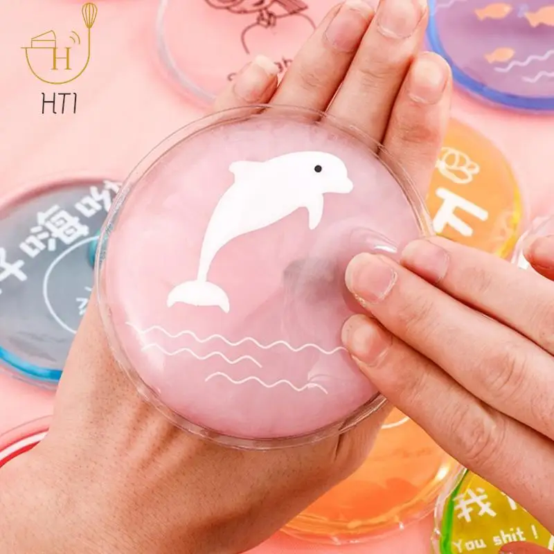 1pc Cartoon Round Hand Warmer Lightweight  Portable Instant Heat Pad Outdoor Stove Hand Warmers Mini Practical Self-heating