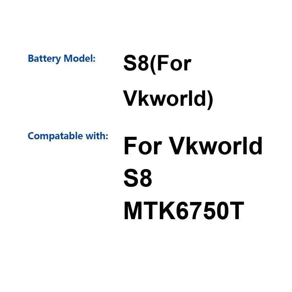 

5500Mah High-Efficiency Mobile Phone Battery For Vkworld S8 MTK6750T