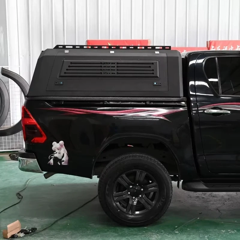 High Quality Auto Parts Locking Waterproof Aluminum Hard Pickup Truck Topper Modification Parts 2