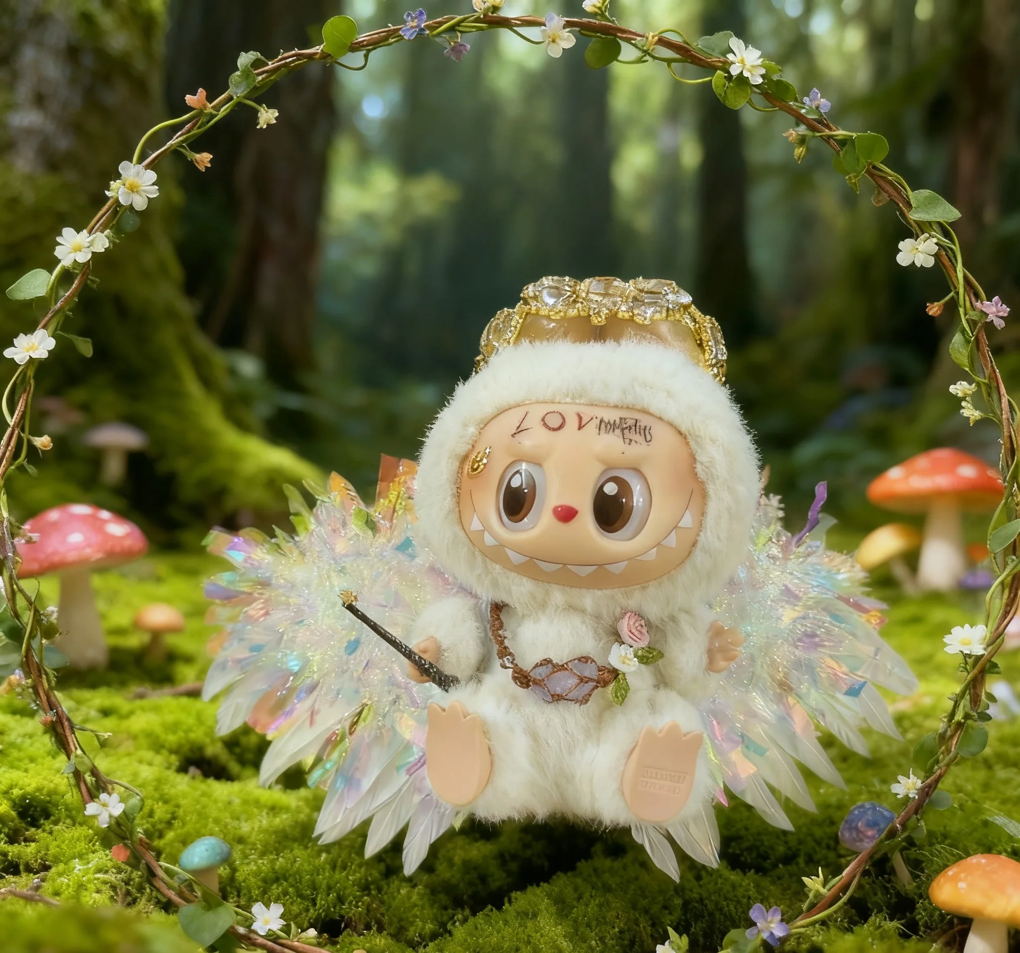 

For 15-17cm Labubu Doll Clothes Colorful Angel Wings Fashion Clothes Dolls Accessories For Labubu Outfits Christmas doll gifts