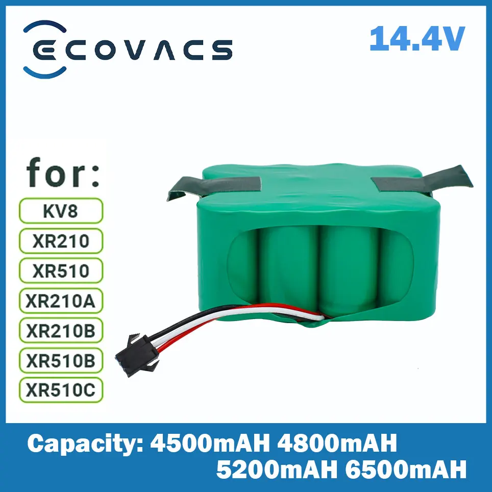 

ECOVACS14.4V Ni-Mh Sc Oplaadbare Batterij 6800Mah Voor KV8 XR210 XR510 XR210A XR210B XR510B XR510C Stofzuiger Vegen Robot