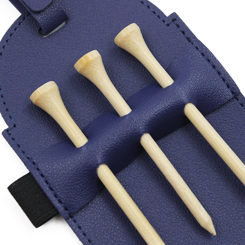 Leather Golf Tees Holder for Bag Belt-Vintage style pu Leather, Gift for Golfer-Golf Accesories for Men and Women-Holds 3 Tees.