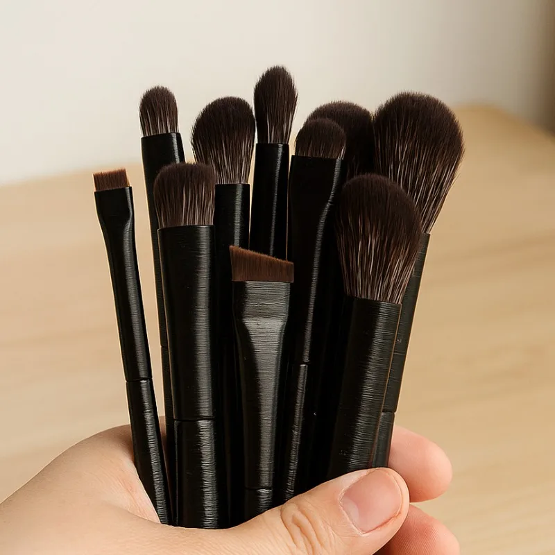 6PCS Professional Soft Eyebrow Eyeshadow Eyeliner Brushes Set for Women Facial Beauty Contouring Cosmetic Tools