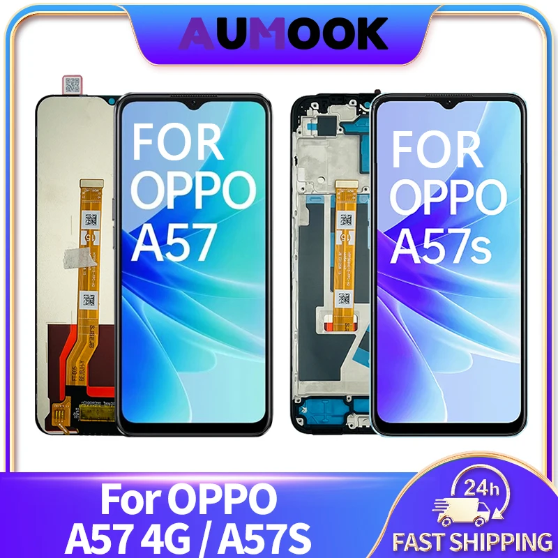 6.56 "IPS LCD ل ممن لهم A57 4G A57s عرض مجموعة المحولات الرقمية لشاشة تعمل بلمس CPH2387 CPH2385 شاشة الكريستال السائل قطع غيار الشاشة