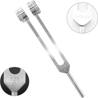 128 Hz Medical-Grade Tuning Fork Instrument with Fixed Weights Stainless Steel Tuning Fork for Healing Sound Therapy