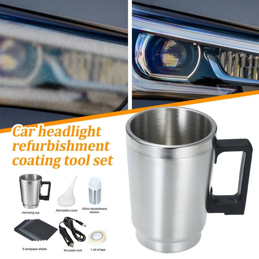 

Atomizing Cup Car Headlight Restoration Kit Automotive Headlight Lens Polish Repair Kit Headlight Renovation Tool Accessories