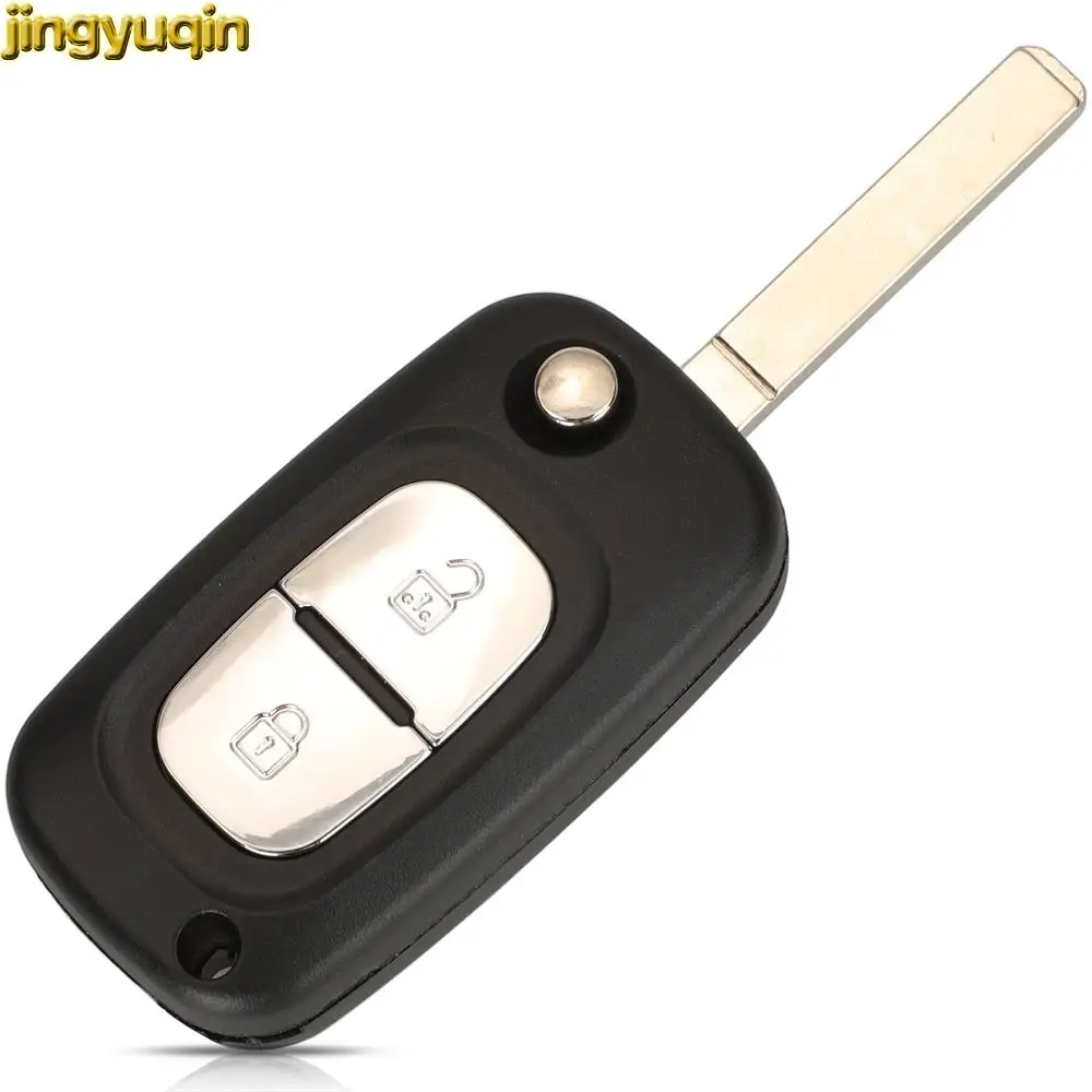 Jingyuqin Car Key Alarm pilot zdalnego sterowania ASk PCF7961 433MHZ dla Mercedes Benz Smart Citan 2012-2019 oryginalny 2 przyciski