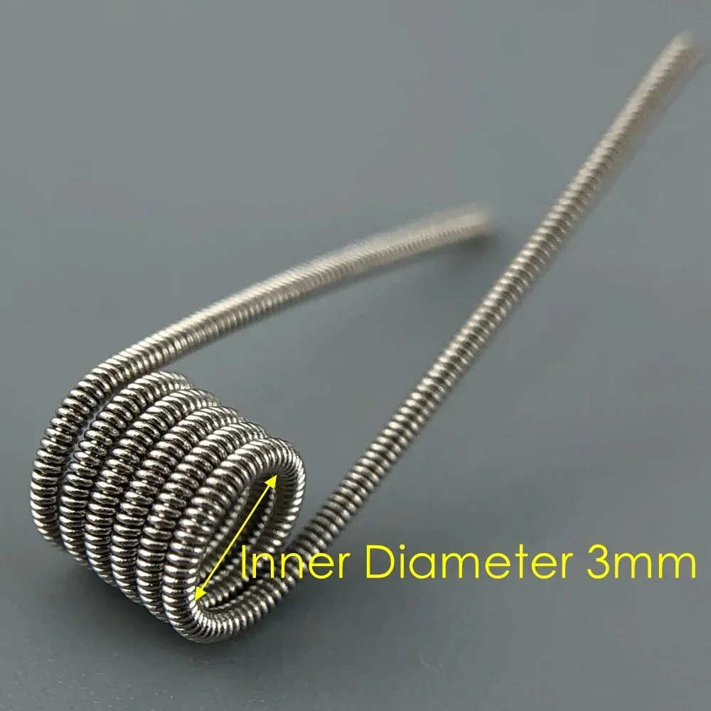 Spiral Style Coil Inner Hole 3mm D-L/DT-L Soldering Iron Cleaner Tool Fused Clapton Alien Style Premade KA1/SS316L/Ni80