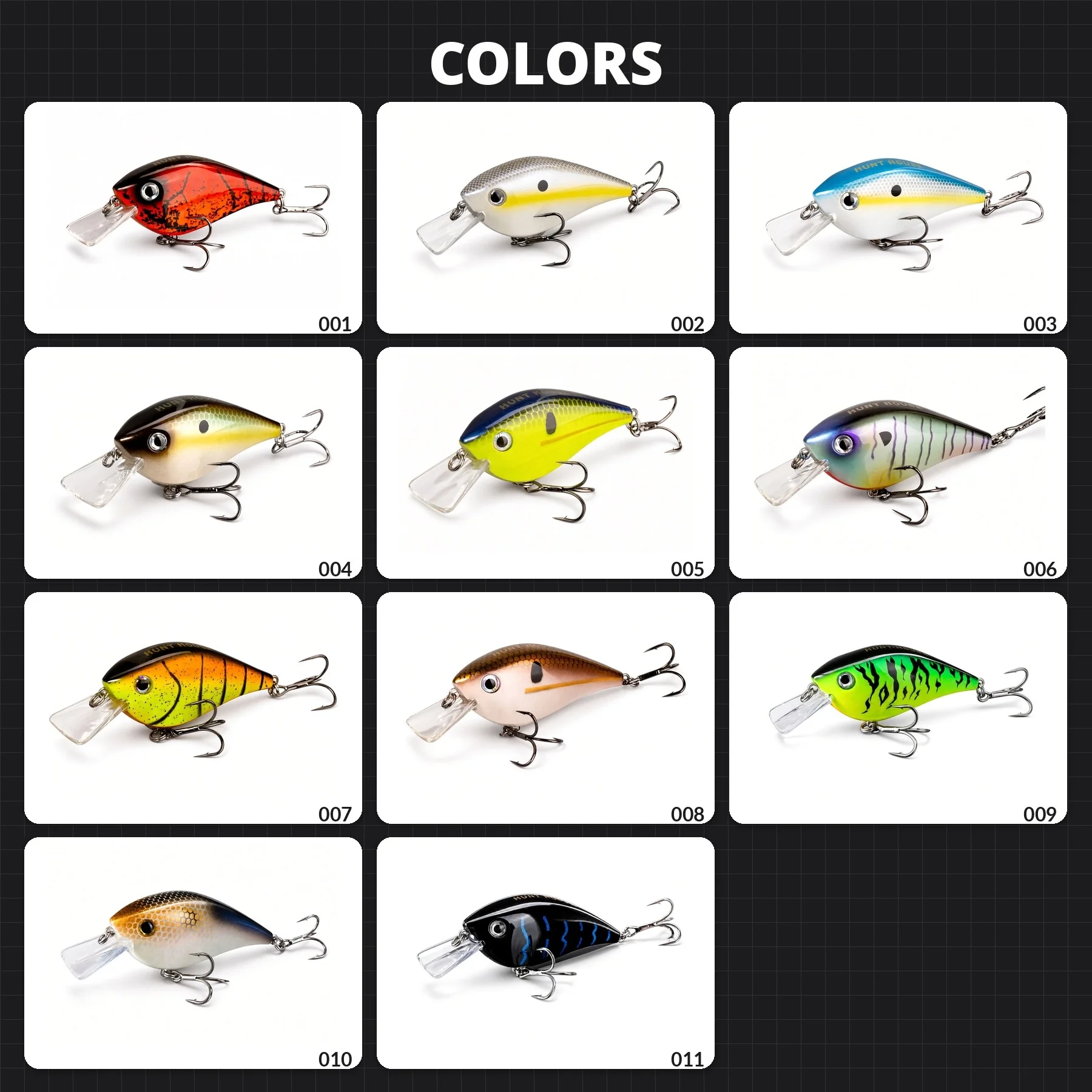 Hunt House Crankbait Angelköder Schwimmend 65mm/16,5g Swimbait für Forelle, Barsch, Hecht, Hechtbarsch KVD 2,5 Squarebill Künstlicher Köder LW902 – Detail 7