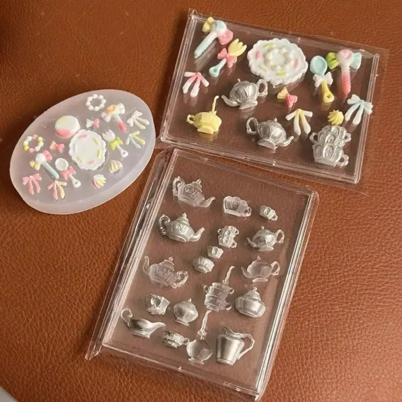 91AF Nonstick Silicone Resin Molds For Creating Miniature Teas Time Decorations And Handmade Jewelry
