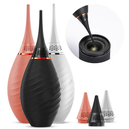 Soplador de aire K&F Concept con boquilla larga/interruptor de boquilla corta, diseño de entrada de aire única, soplador de lente de cámara para lente SLR Digital