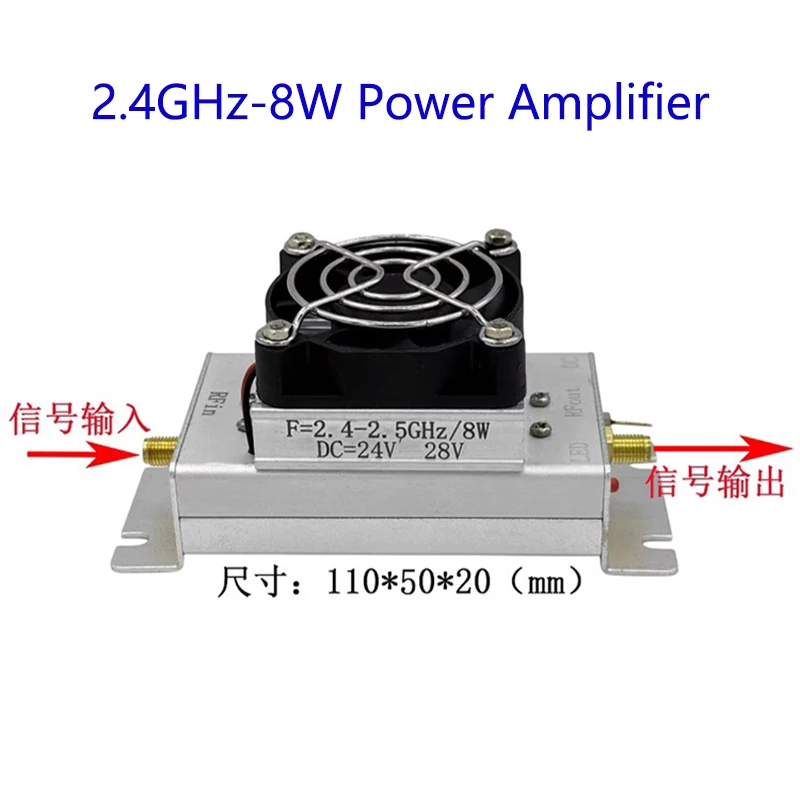 Módulo Amplificador De Potência RF, Transmissão De Imagem, WiFi, 2.4GHz, 8W