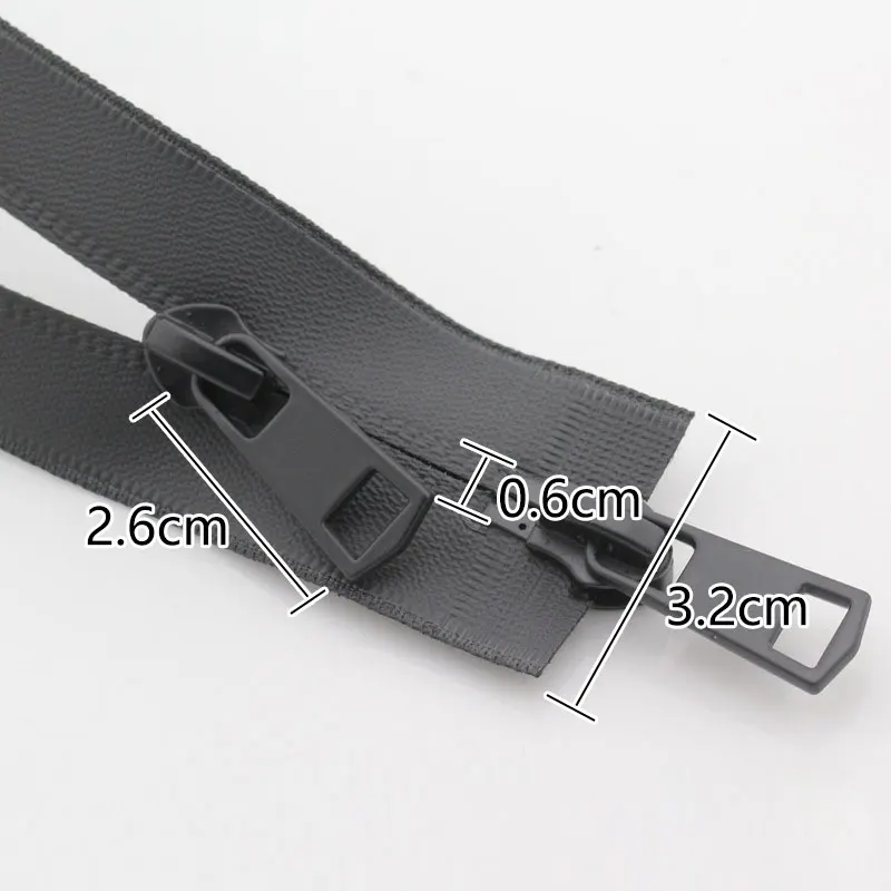 Black 5# Nylon Waterproof Zippers Double Slider DIY Sewing Jacket Bags Invisible Zipper Repair Accessory 60/70/75/80/90/100cm