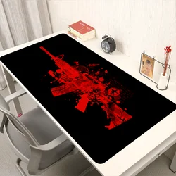 Computer Table Gun Deskpad Gamer Keyboard Pad Anime Accessories Backlit Mat Large Mouse Pad Gaming Mousepad Rgb Desk Protector