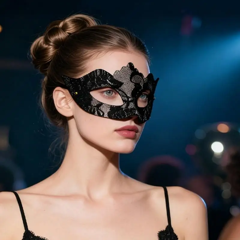 Masquerades Mask Venetians Party Mask Halloween Costume Mask Mardi Gras Mask Women Men Lace Half Face Mask Eye Mask 6XDA