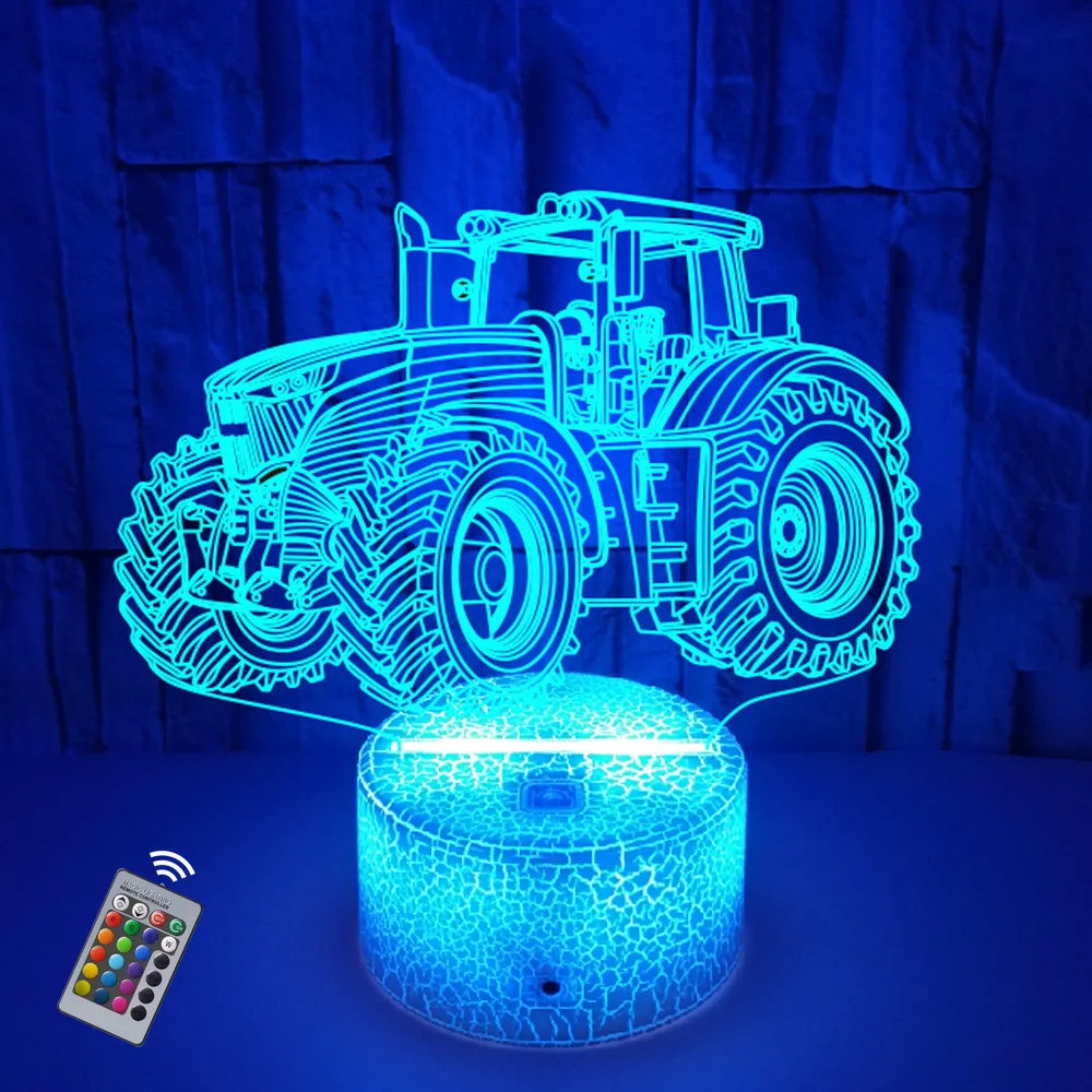 

Nighdn Tractor Night Light 3D Illusion Lamp for Bedroom Decoration Led Table Desk Lamp Birthday Gifts for Boys Child Nightlight